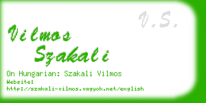 vilmos szakali business card